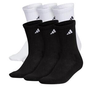 Adidas mens Athletic Cushioned Crew Socks W/ Arch Compression (6-pair)  L (8-12)
